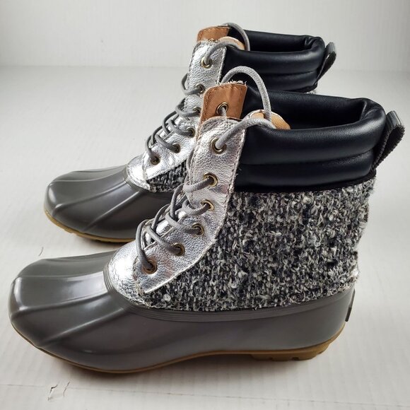 Sam Edelman Caldwell Women's‎ Silver Tweed Waterproof Snow Duck Boots US Size 6 - Picture 5 of 9